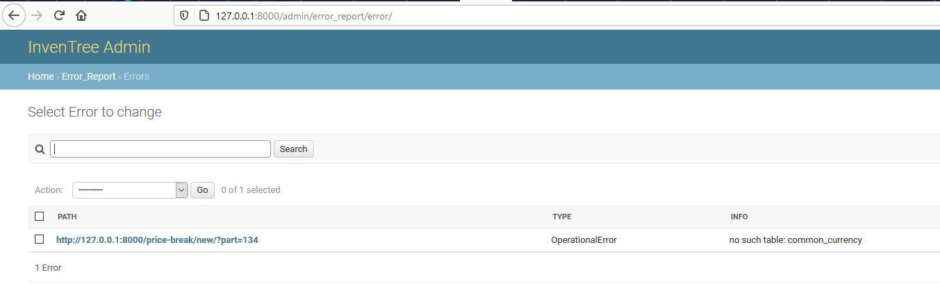 Error logs