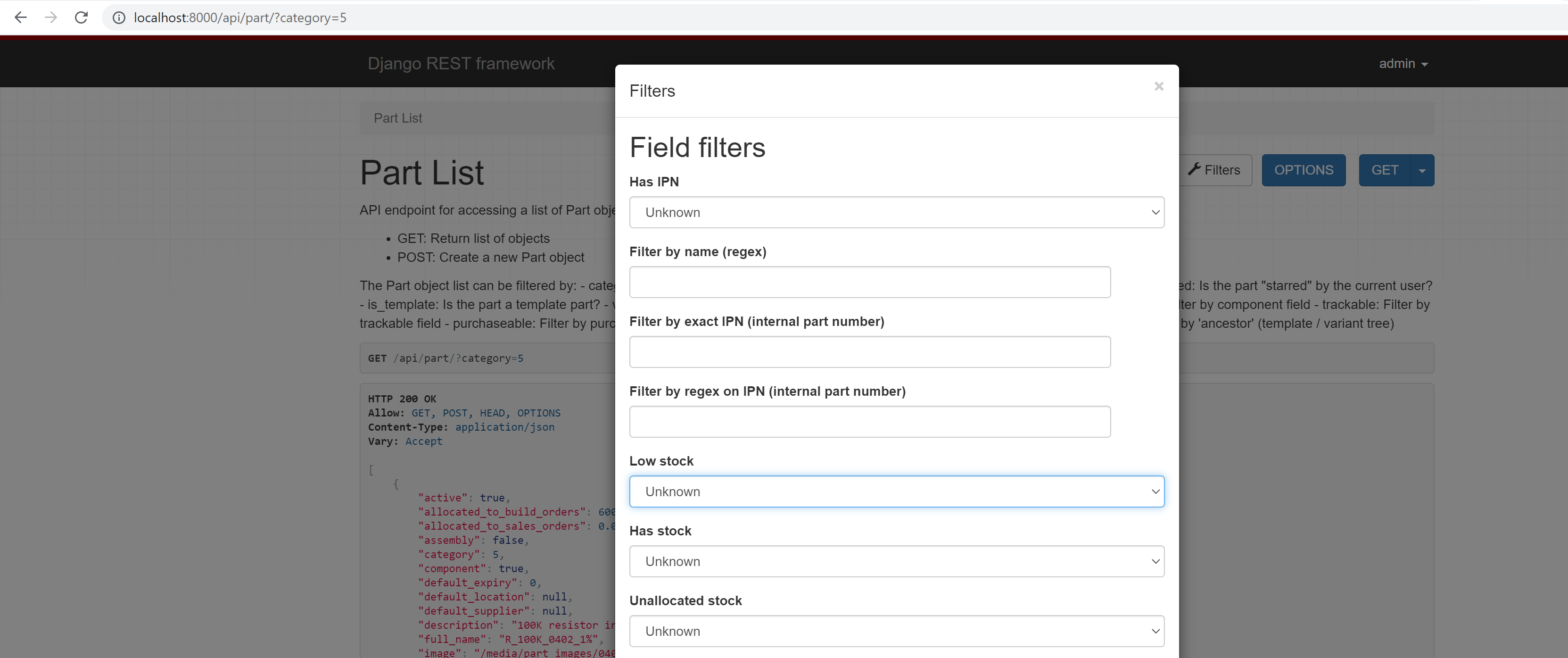 Filter API