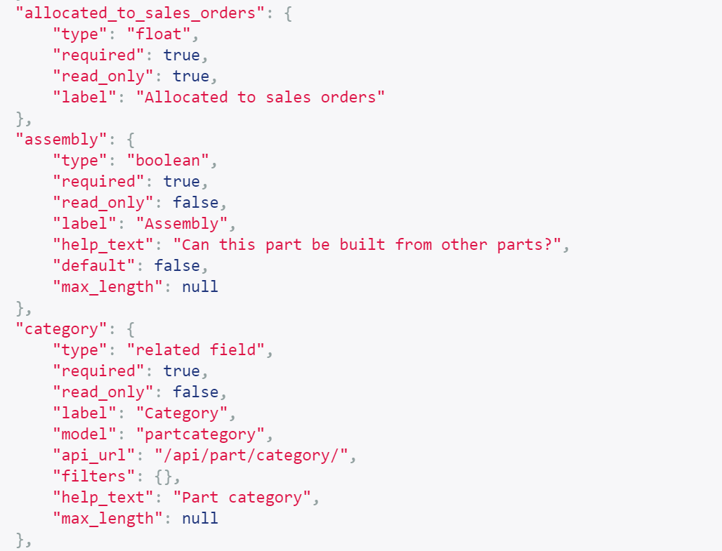 Metadata fields