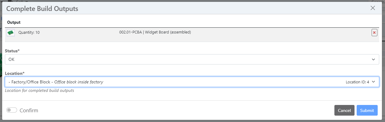 Complete build output