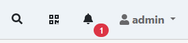 One new notification in the header