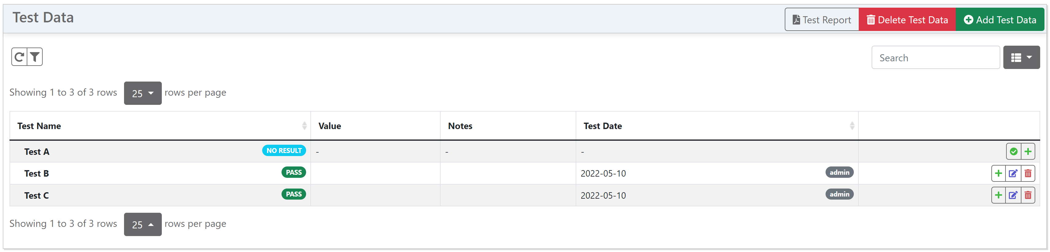 Stock Item Test Results